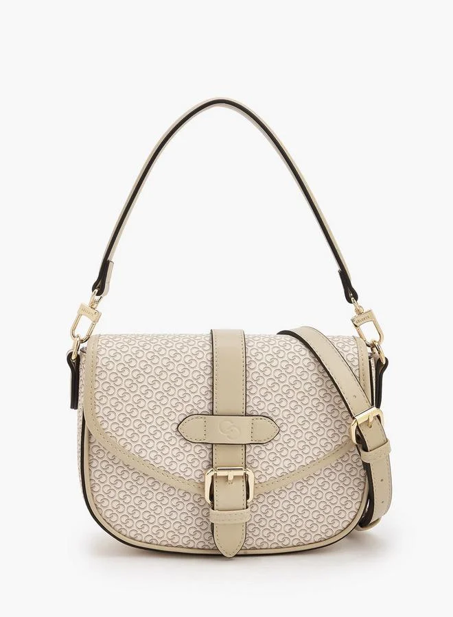 سيليست حقيبة كروس بودي بطبعة شعار مع إغلاق بأزرار